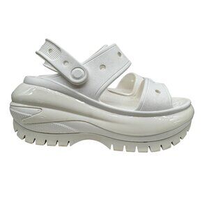 Crocs White Classic Mega Crush Chunky Platform Sandal Women's size 4 -207989-